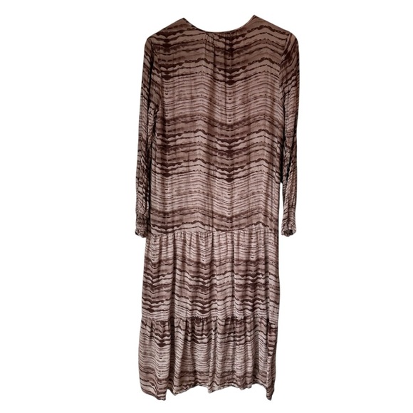 Anthropologie Cloth & Stone Mauve Tiered Striped Maxi Dress, Small - Picture 6 of 11